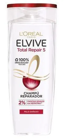 Champú reparador Elvive 380ml total repair 5 para cabello dañado