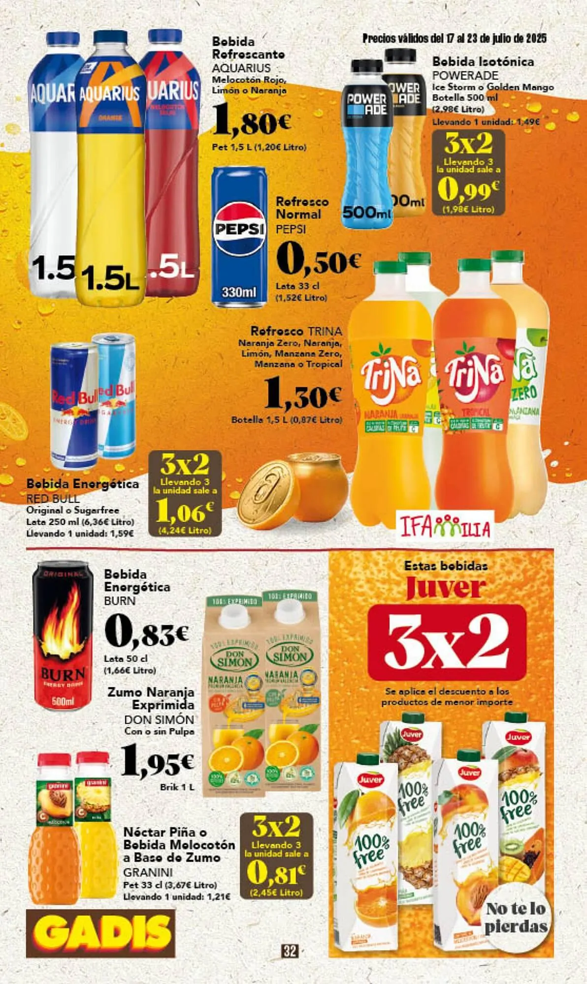 Catálogo de Folleto Gadis 17 de julio al 23 de julio 2025 - Página 32
