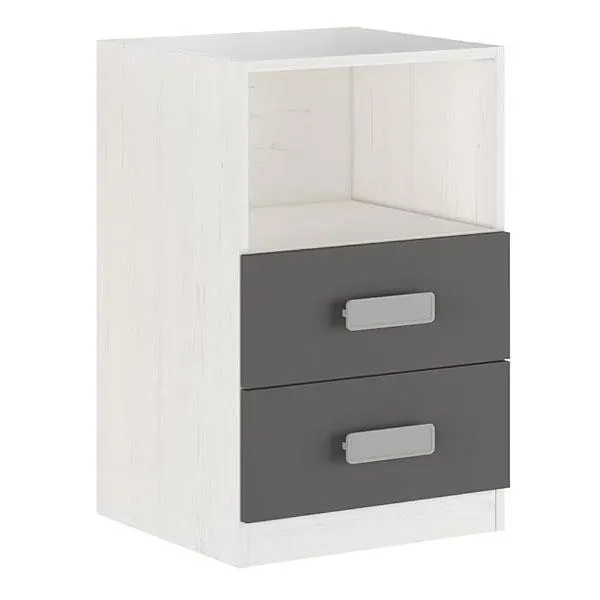 Mesita de Noche 2 cajones y hueco