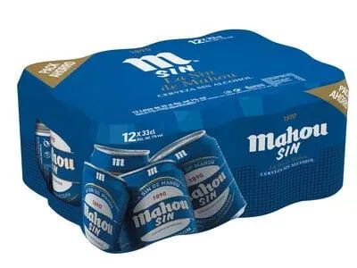 Cerveza sin alcohol Mahou pack 12 latas 33cl