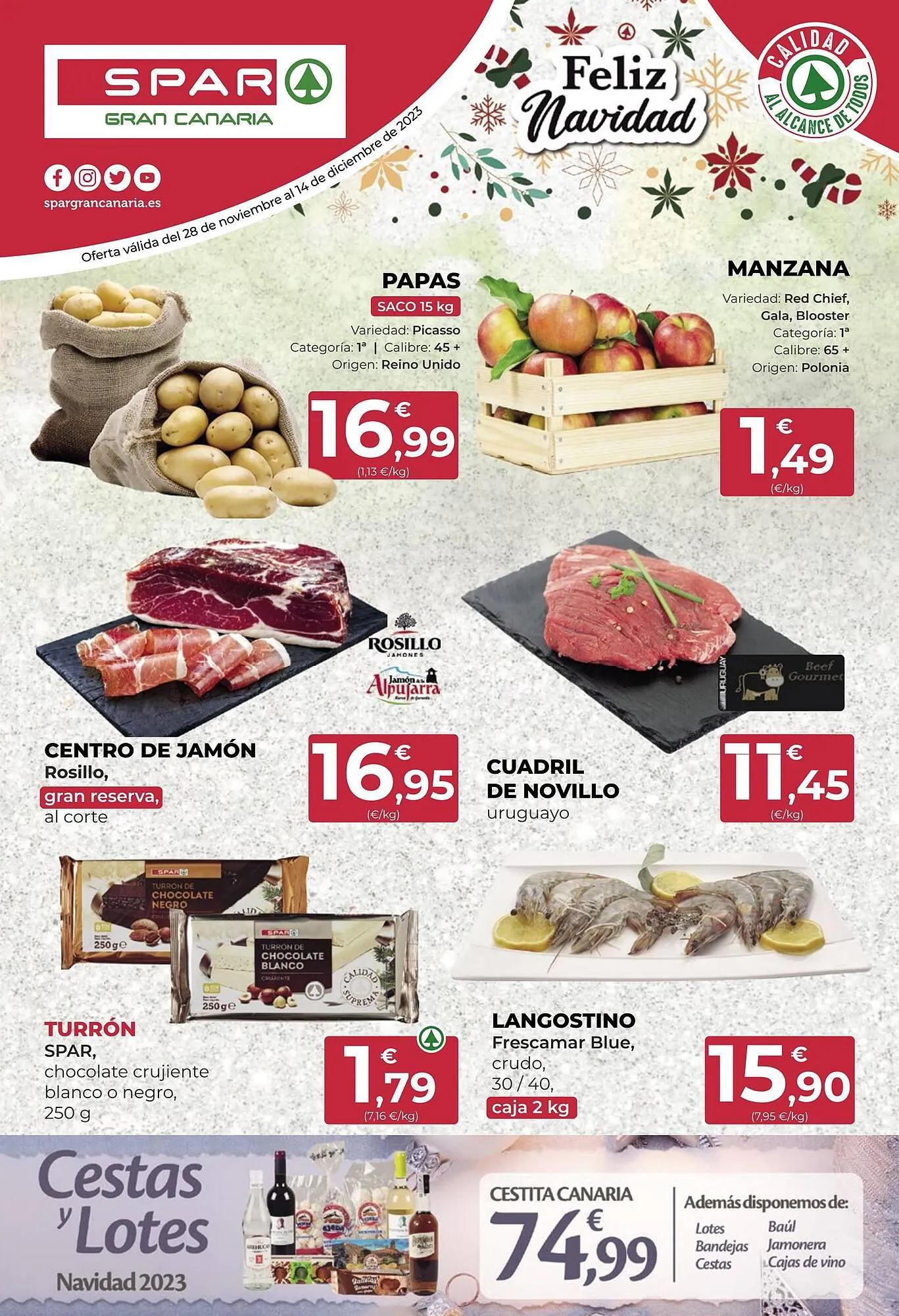 Catálogo de Folleto SPAR Gran Canaria 28 de noviembre al 14 de diciembre 2023 - Página 1