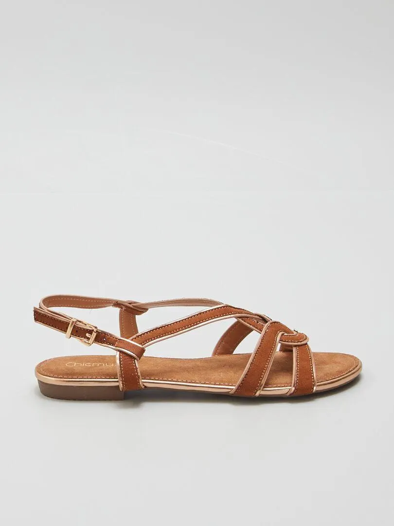 Sandalias planas - MARRON
