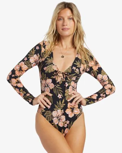 Hooked On Tropics - Bañador entero de manga larga para Mujer