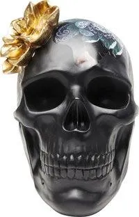 Objeto deco Flower Skull 22cm