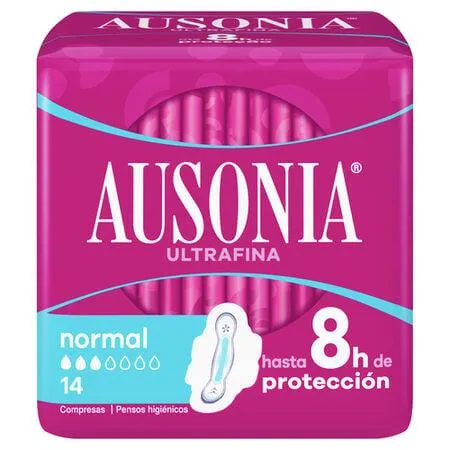 Compresas con alas Ausonia 14 uds normal