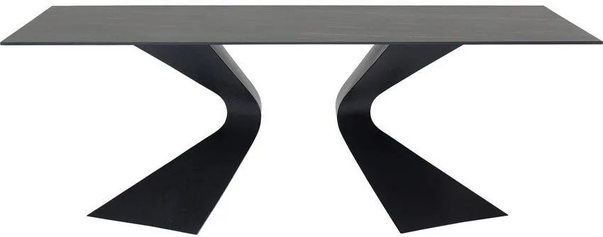 Mesa Gloria Negro Ceramica Negro 200x100cm