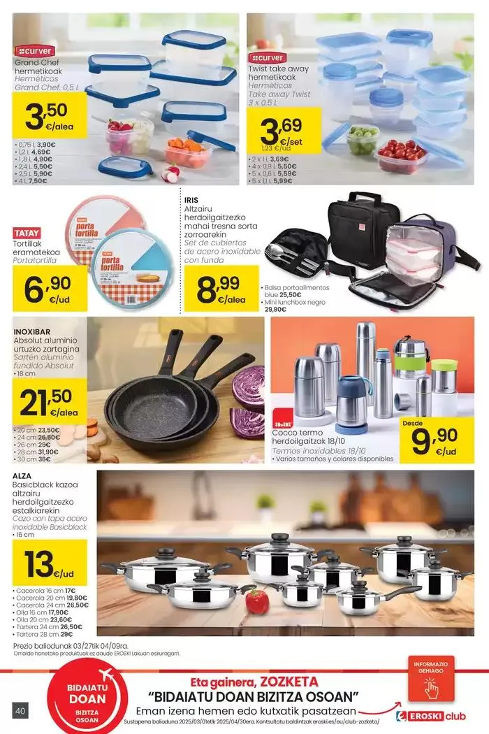 Catálogo de Prezio merkeagoa HIPERMERKATUAK EROSKI 27 de marzo al 8 de abril 2025 - Página 40