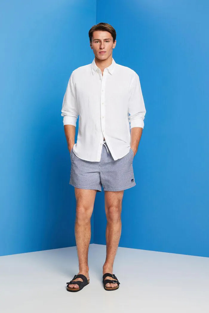 Bañador texturizado a rayas