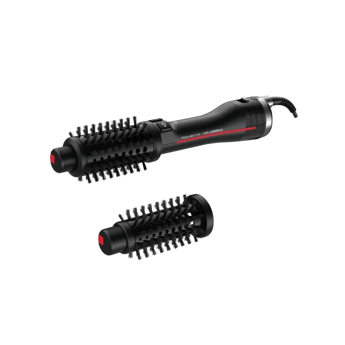 Cepillo secador Rowenta K/Pro Stylist Karl Lagerfeld giratorio negro/rojo
