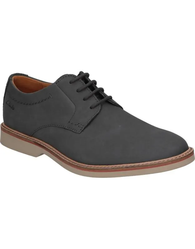 Zapatos para hombre plana CLARKS 26176083 en gris