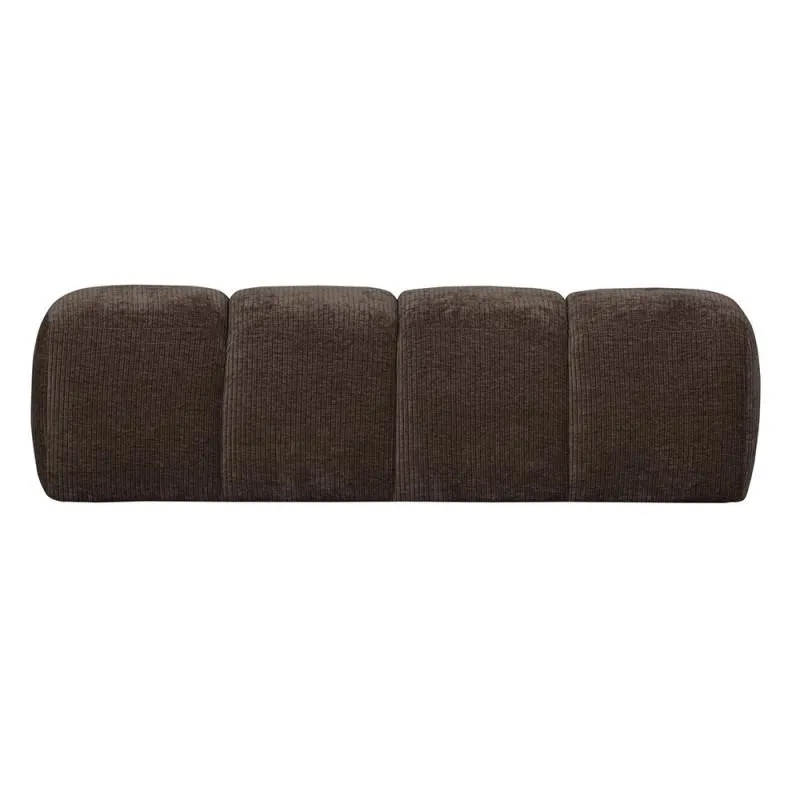 Mojo brown ribbed dining bench, 164cm