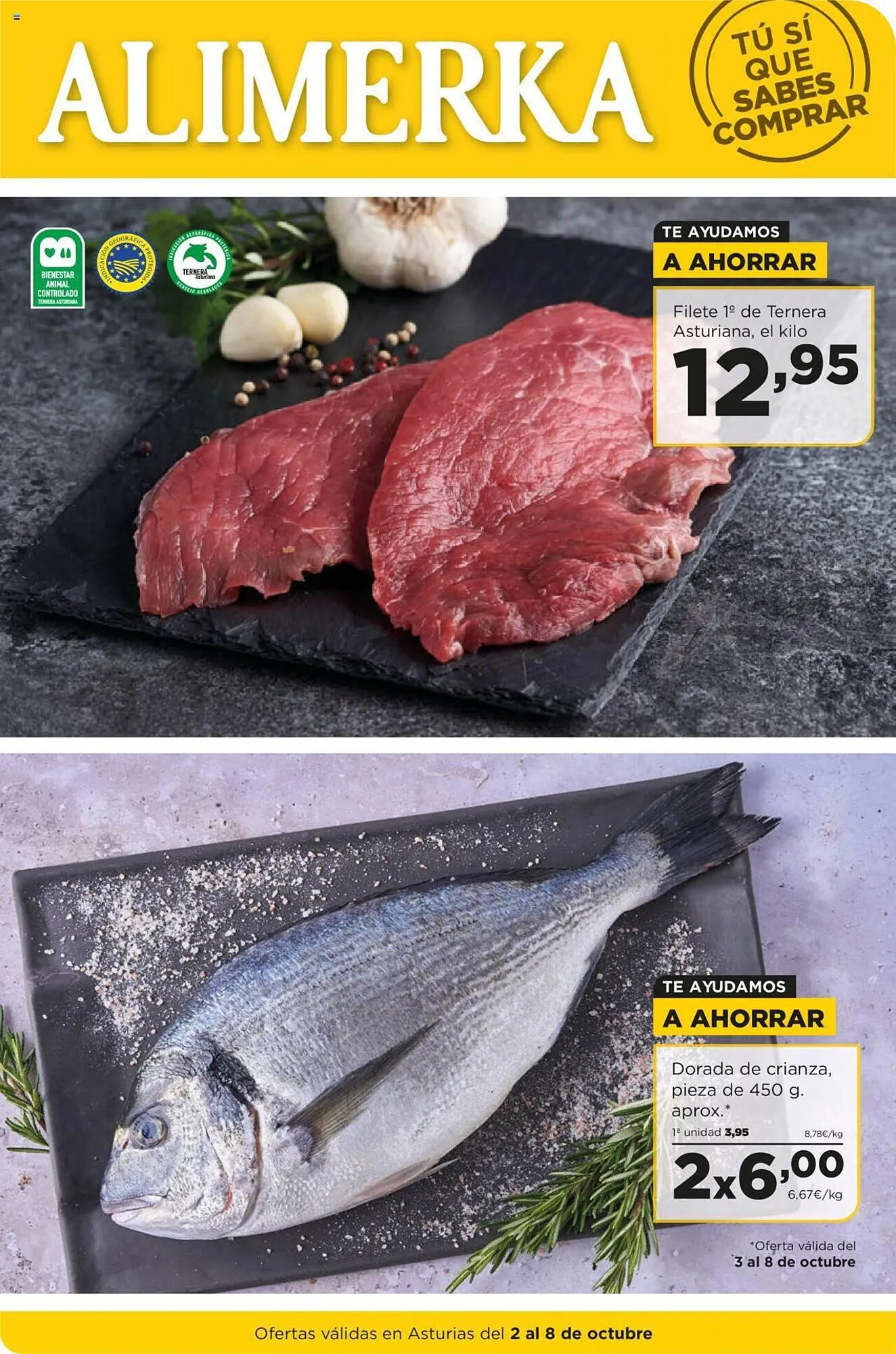 Catálogo de Folleto Alimerka 2 de octubre al 8 de octubre 2023 - Página 1