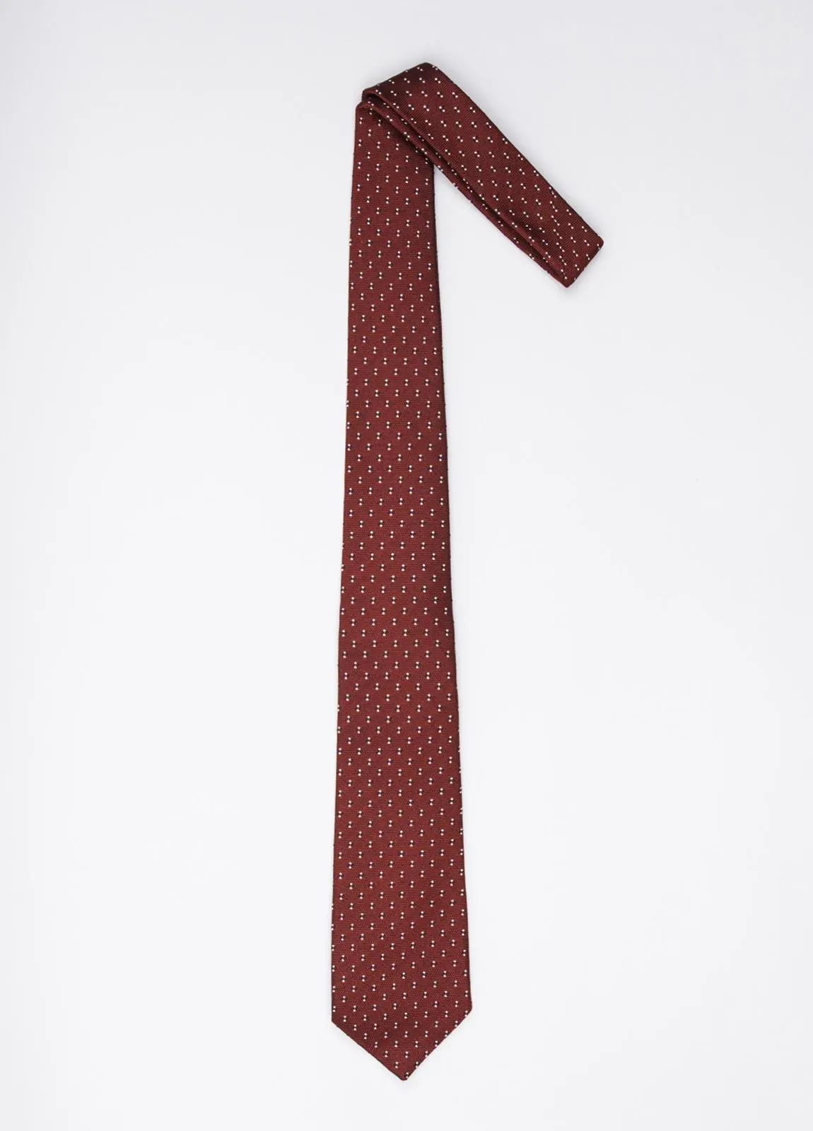 Corbata FUREST COLECCIÓN color teja con micro dibujo