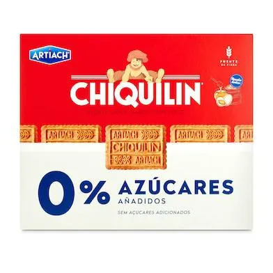 Galletas de desayuno 0% azúcares añadidos Artiach Chiquilin caja 525 g