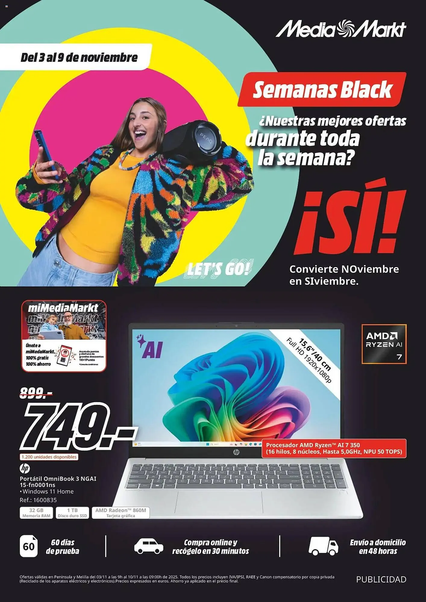 Catálogo de Folleto MediaMarkt 3 de noviembre al 9 de noviembre 2025 - Página 1
