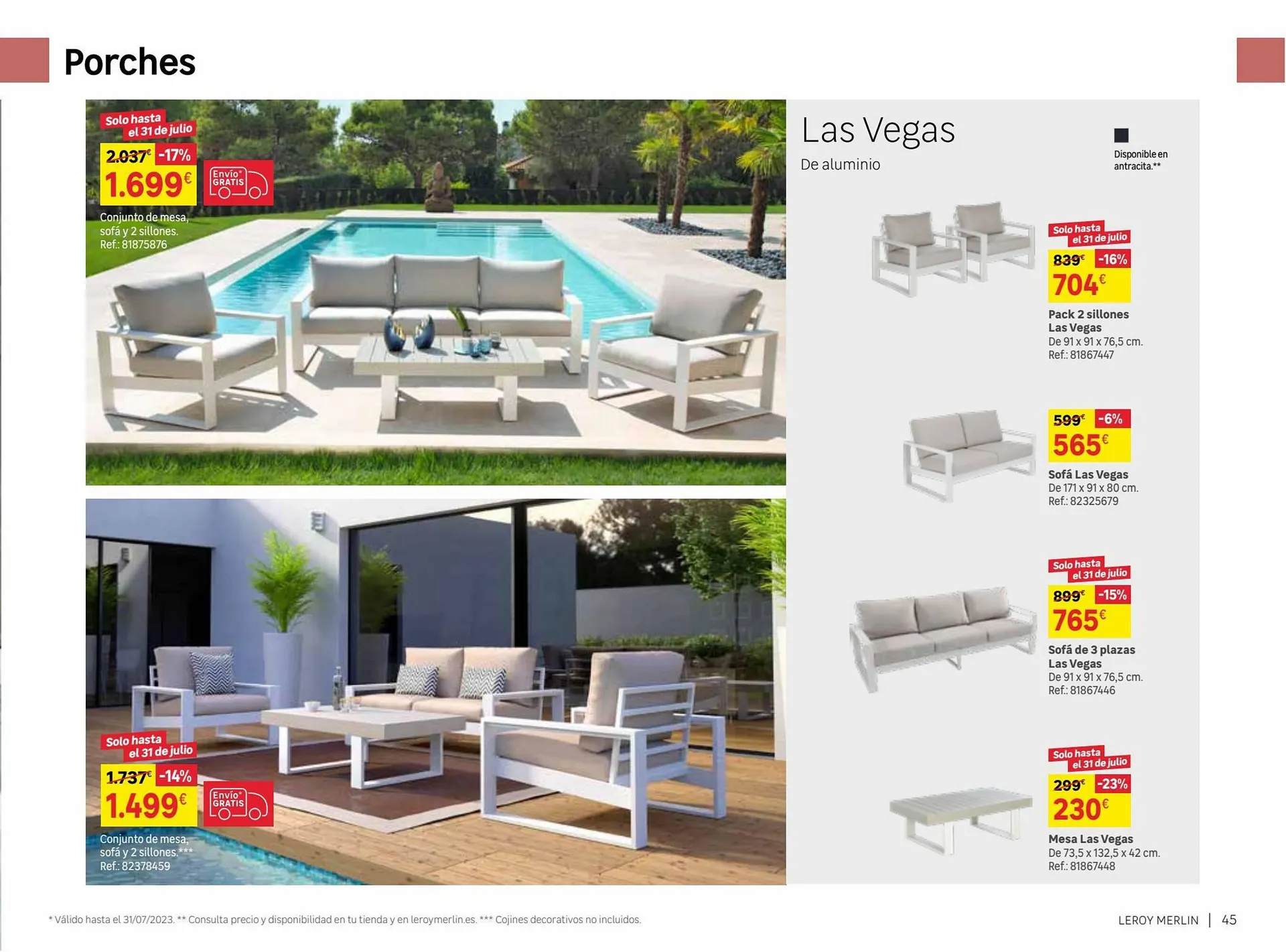 Catálogo de Folleto Leroy Merlin 9 de junio al 31 de julio 2023 - Página 45