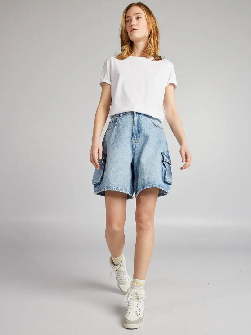 Bermudas vaqueras - AZUL