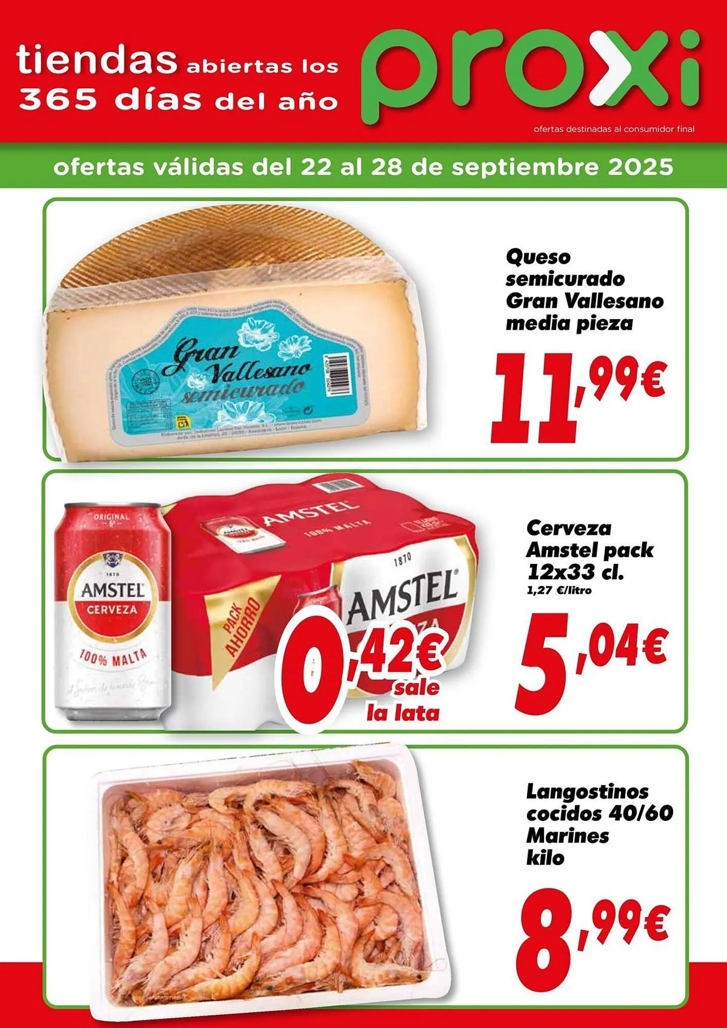 Catálogo de Folleto Proxi 22 de septiembre al 28 de septiembre 2025 - Página 1