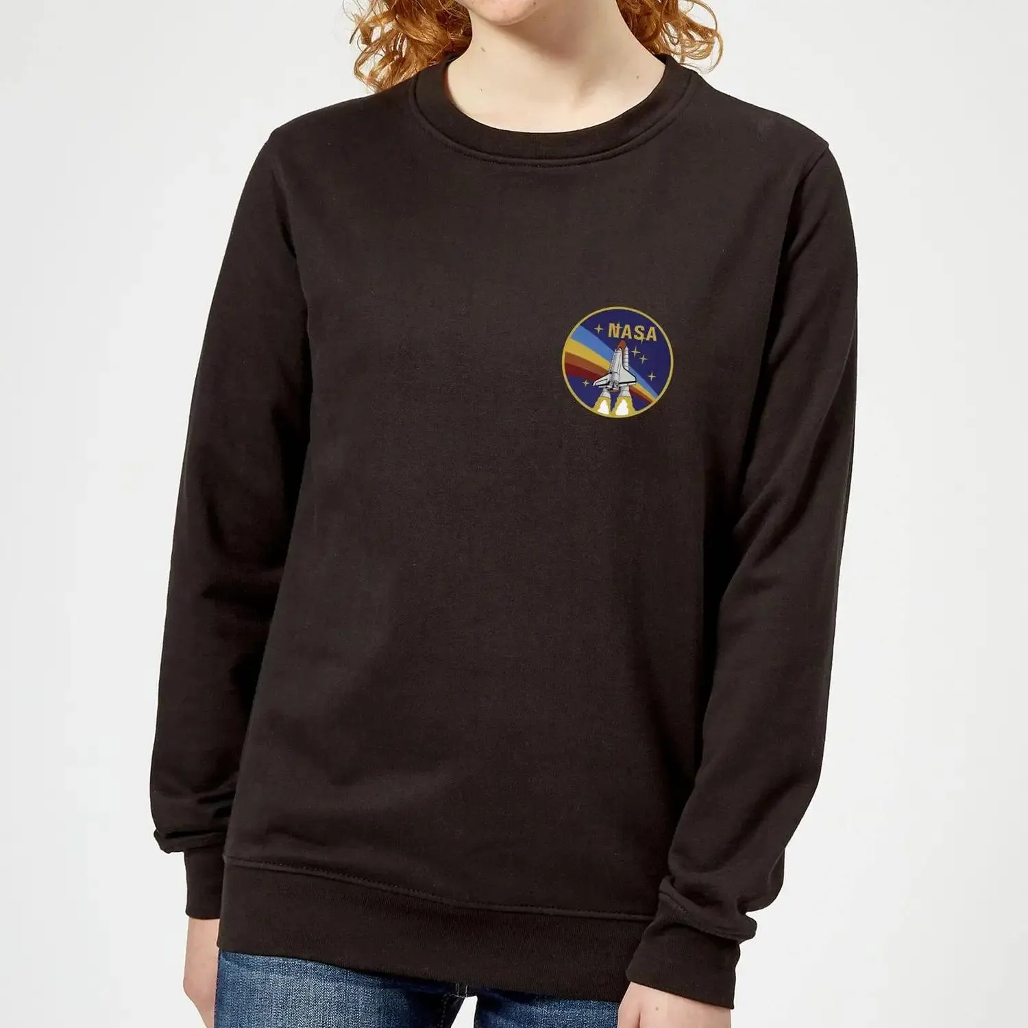 Sudadera NASA Transbordador Arcoíris - Mujer - Negro