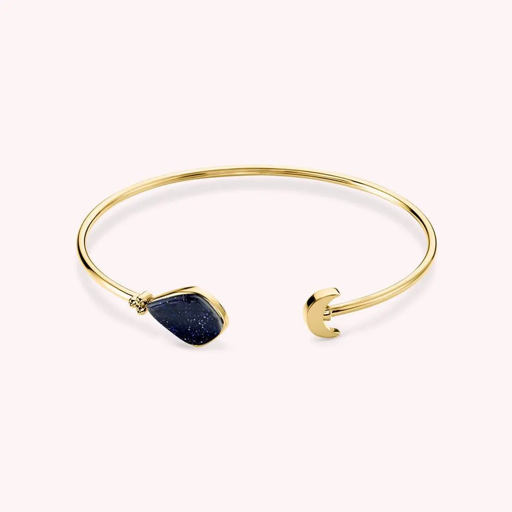 Pulsera rígida CREPUSCULE - Azul / Oro