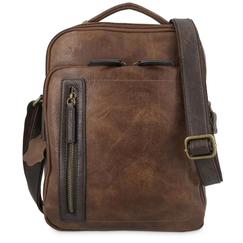 Bolso bandolera grande hombre en color cuero- Verota