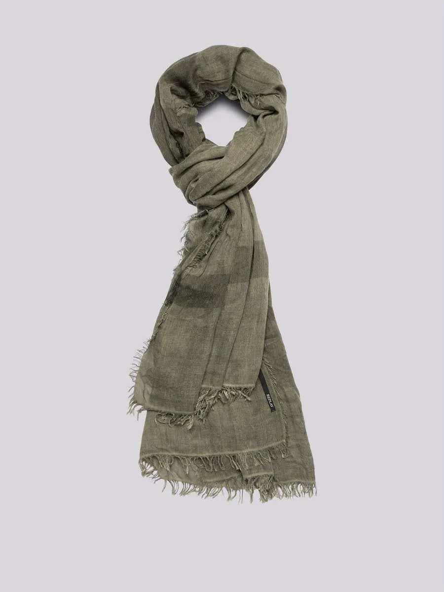 Bufanda desflecada de mezcla de viscosa.