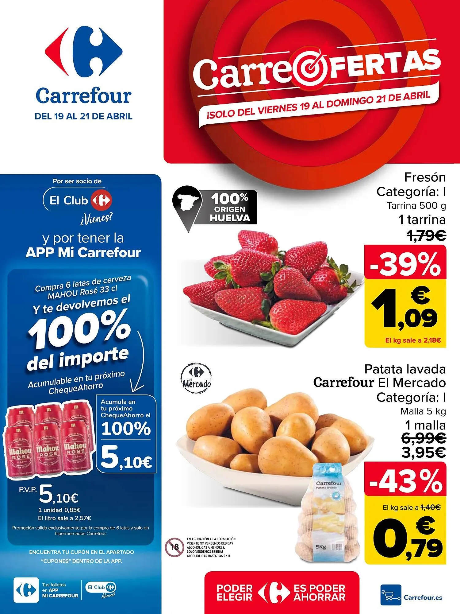 Catálogo de Folleto Carrefour 19 de abril al 21 de abril 2024 - Página 1