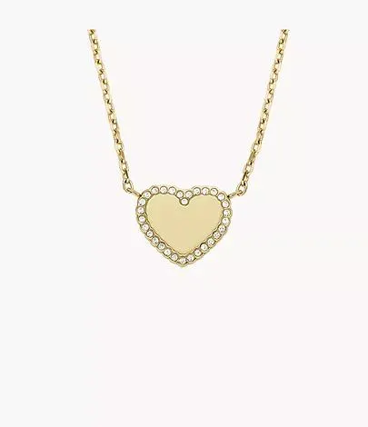 Collar con colgante Elliott de acero inoxidable en tono dorado