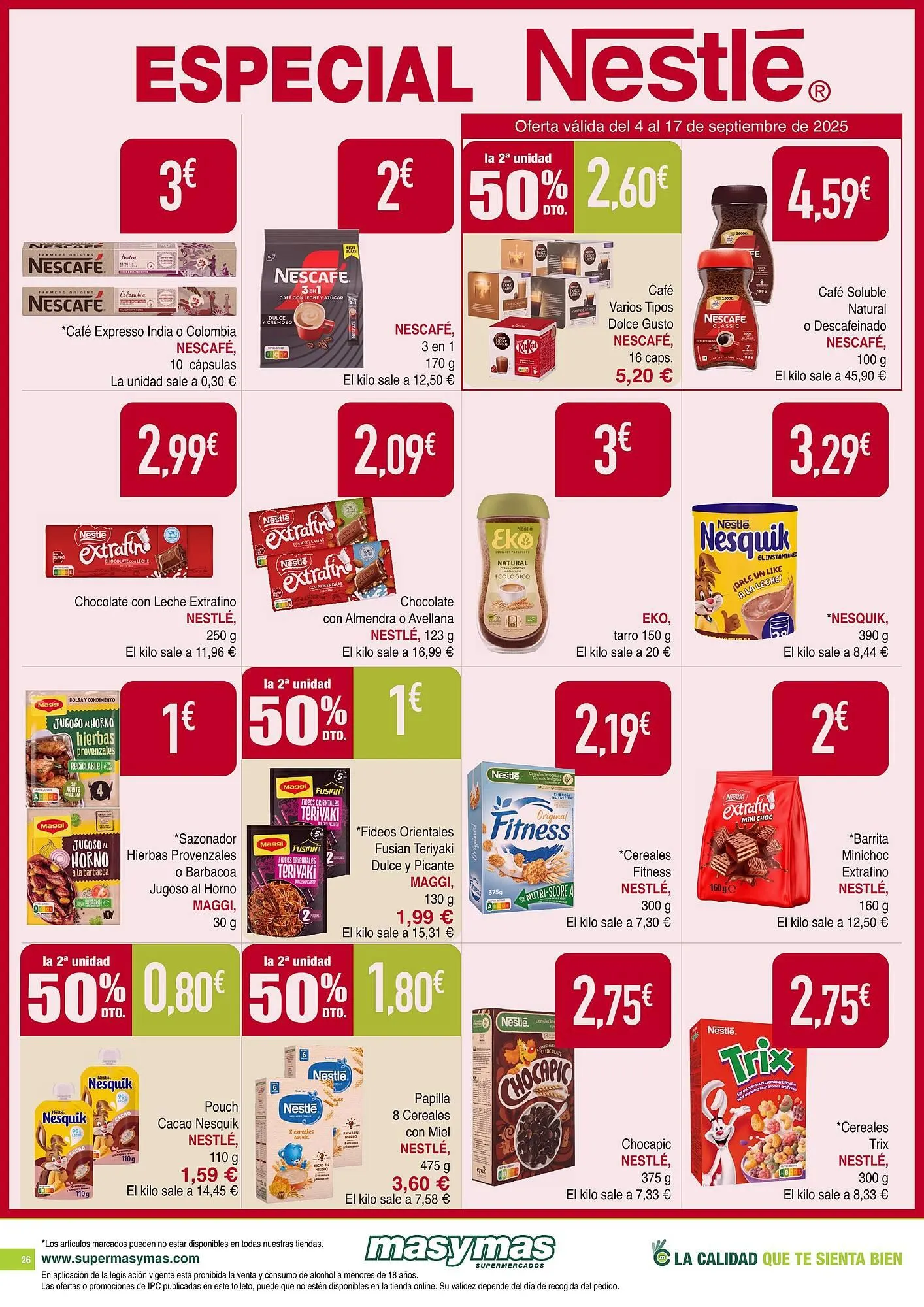 Catálogo de Folleto Masymas 4 de septiembre al 1 de octubre 2025 - Página 26