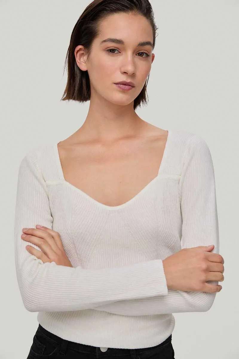 Jersey canale cuello cuadrado