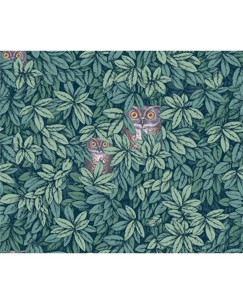 PAPEL PINTADO Foglie e Civette Viridian 123-11051