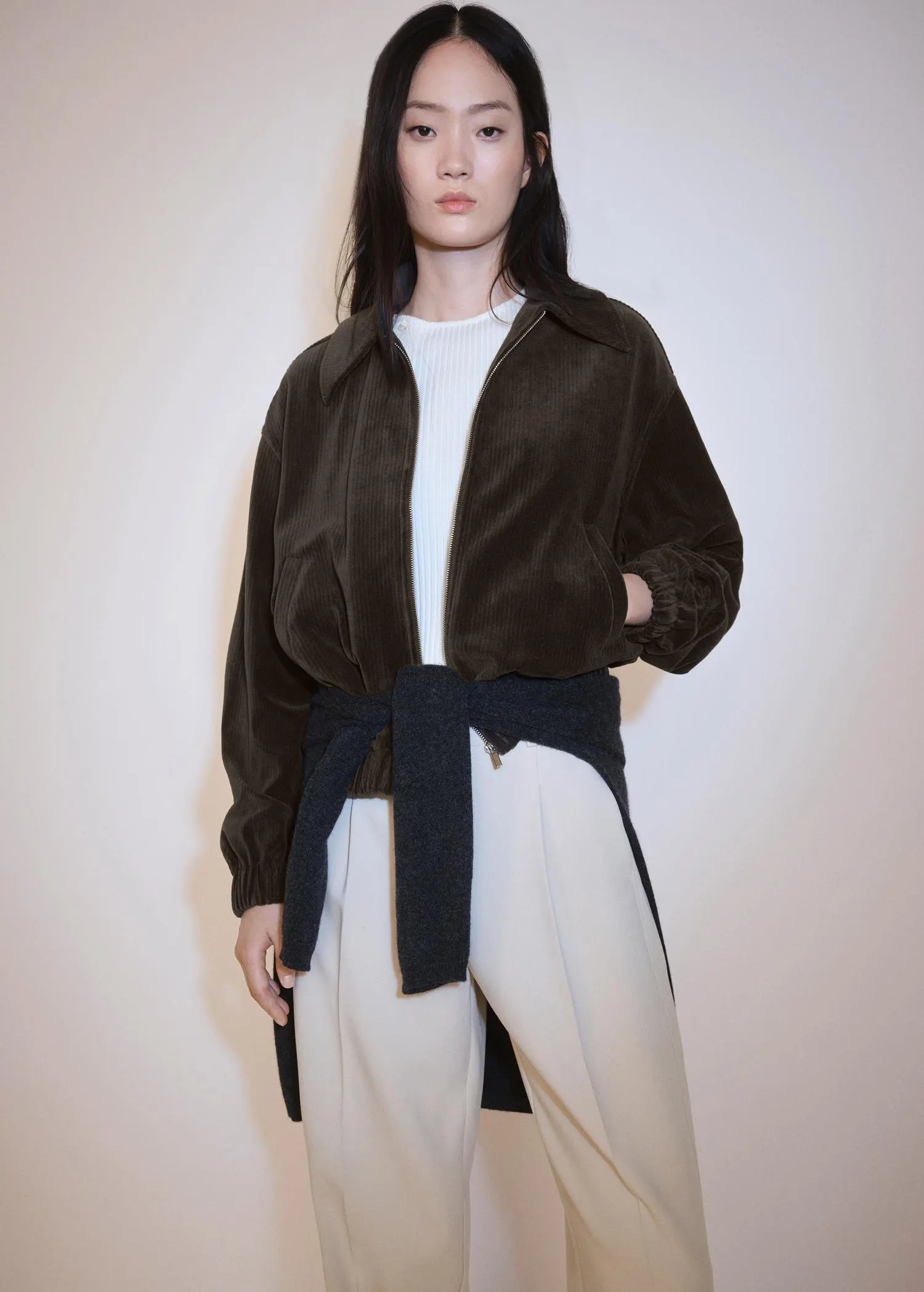 Cazadora bomber pana