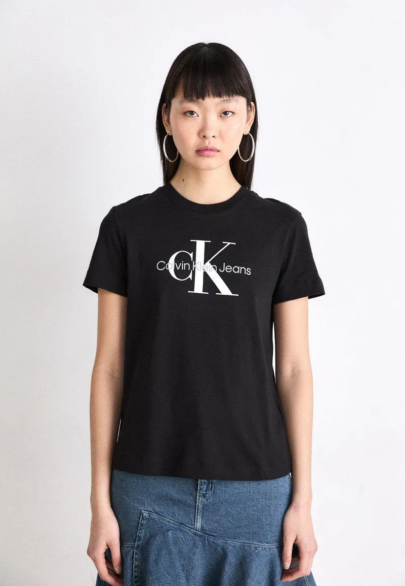 CORE MONOGRAM REGULAR - Camiseta estampada - black