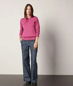 Jersey con cuello redondo de cashmere ultrasoft