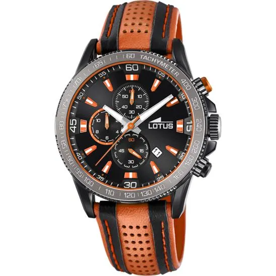 RELOJ DE HOMBRE LOTUS COLOR CON ESFERA NEGRA 18592/1