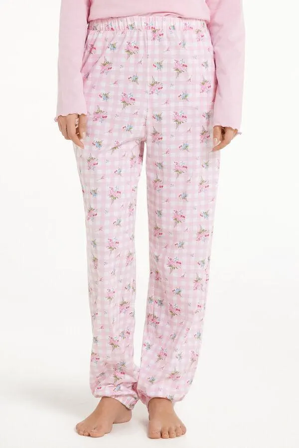 Jogger in Cotone Stampato