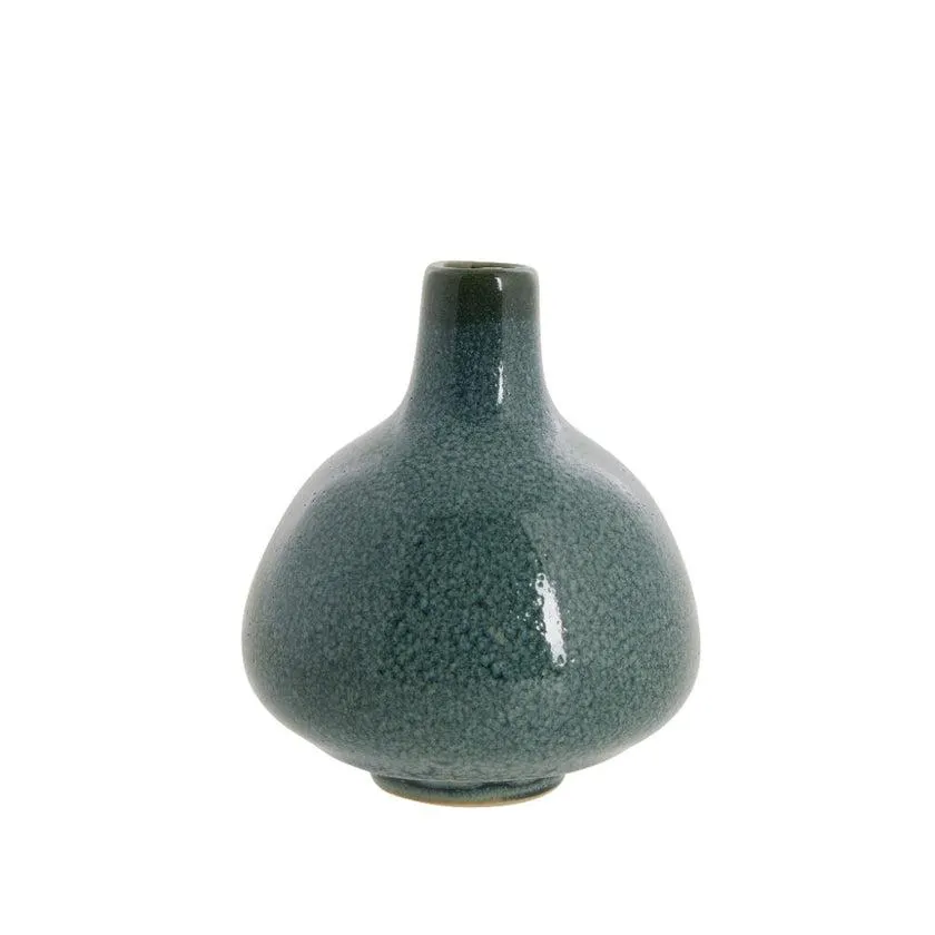 Helene vase faded blue ceramics H9 cm