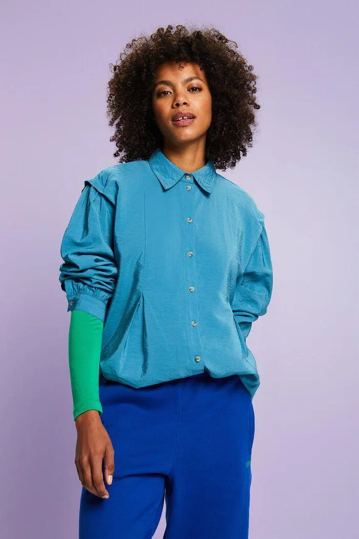 Blusa con efecto arrugado