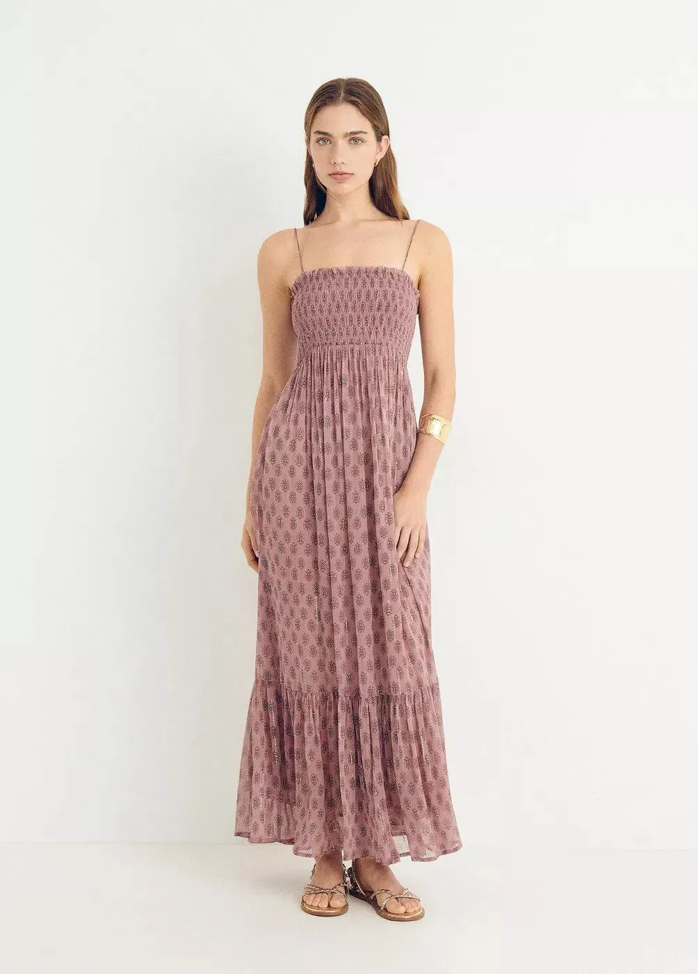 Vestido tirantes sello indio brillo