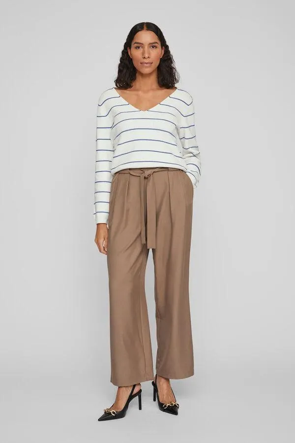 Jersey de punto escote pico reversible