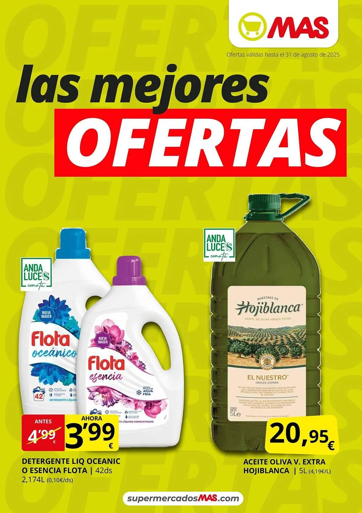 Catálogo de Folleto Supermercados MAS 5 de agosto al 31 de agosto 2025 - Página 1