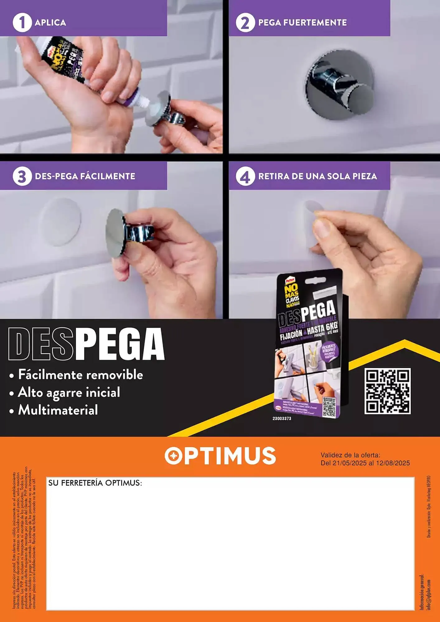 Catálogo de Folleto Optimus 22 de mayo al 12 de agosto 2025 - Página 52