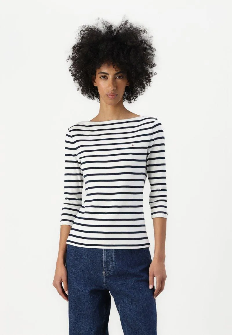 NEW CODY SLIM BOAT - Camiseta de manga larga - breton dark night navy