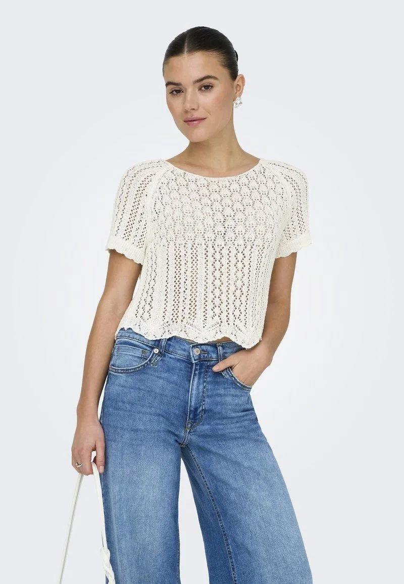 ONLNOLA LIFE PULLOVER - Camiseta básica - cloud dancer