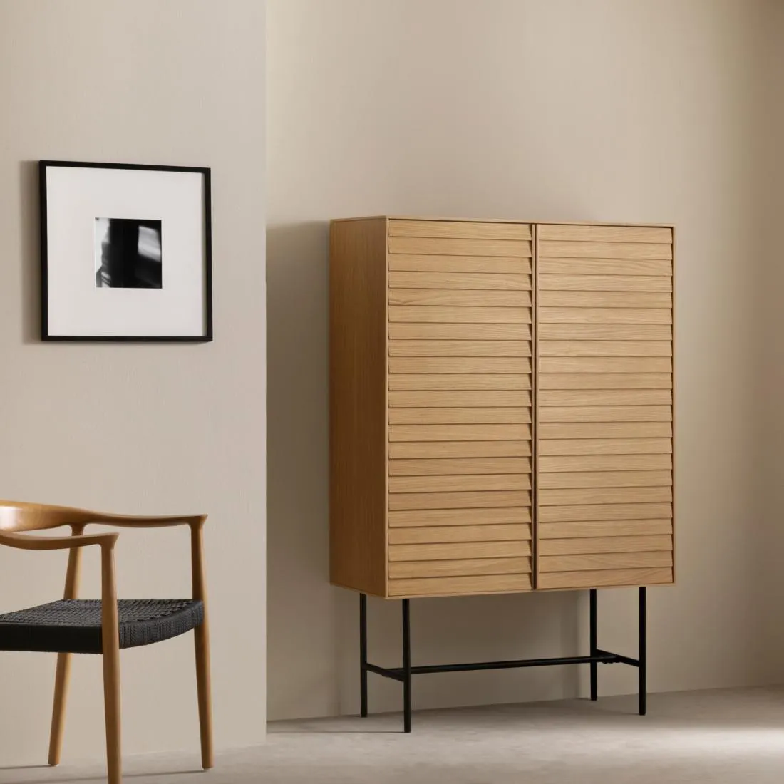 Aparador 100 de chapa de roble