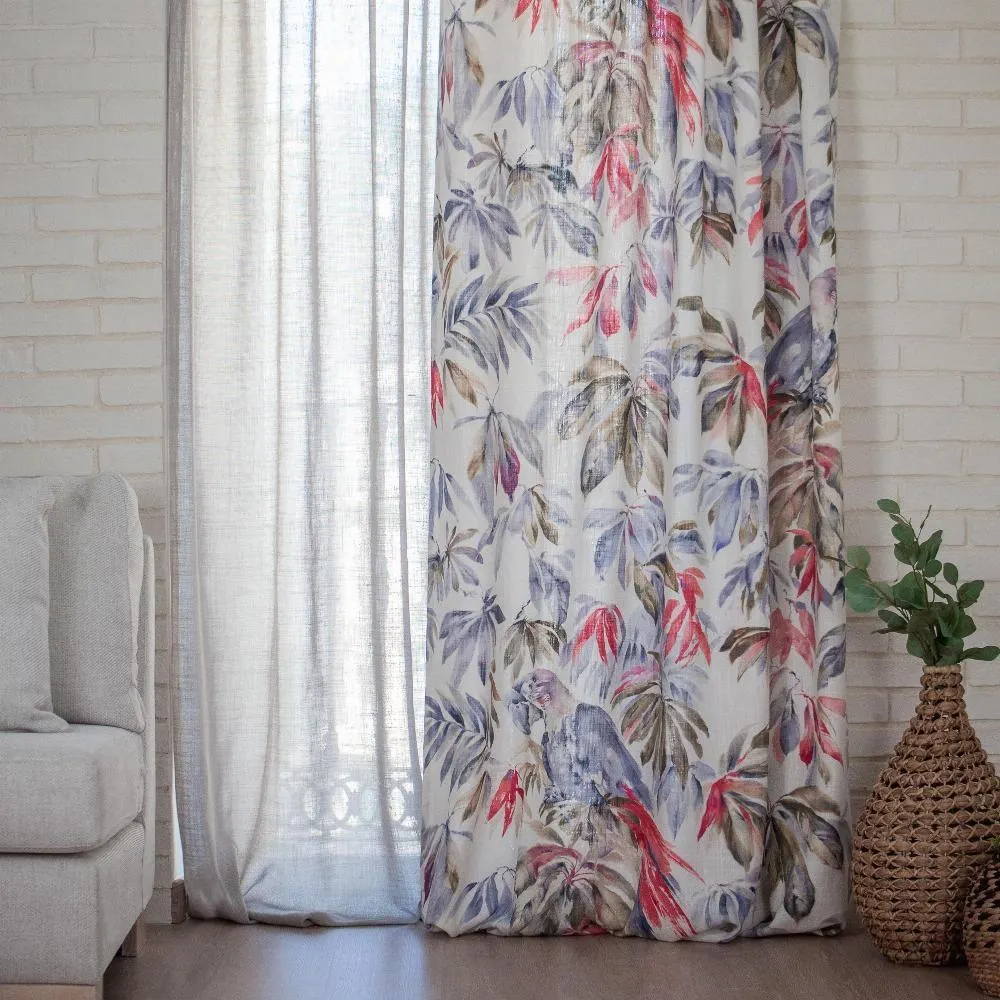 Cortina viscosa y lino Amazonas