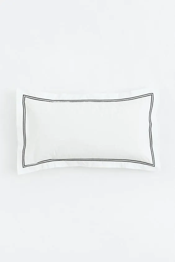 Funda de almohada en percal de algodón