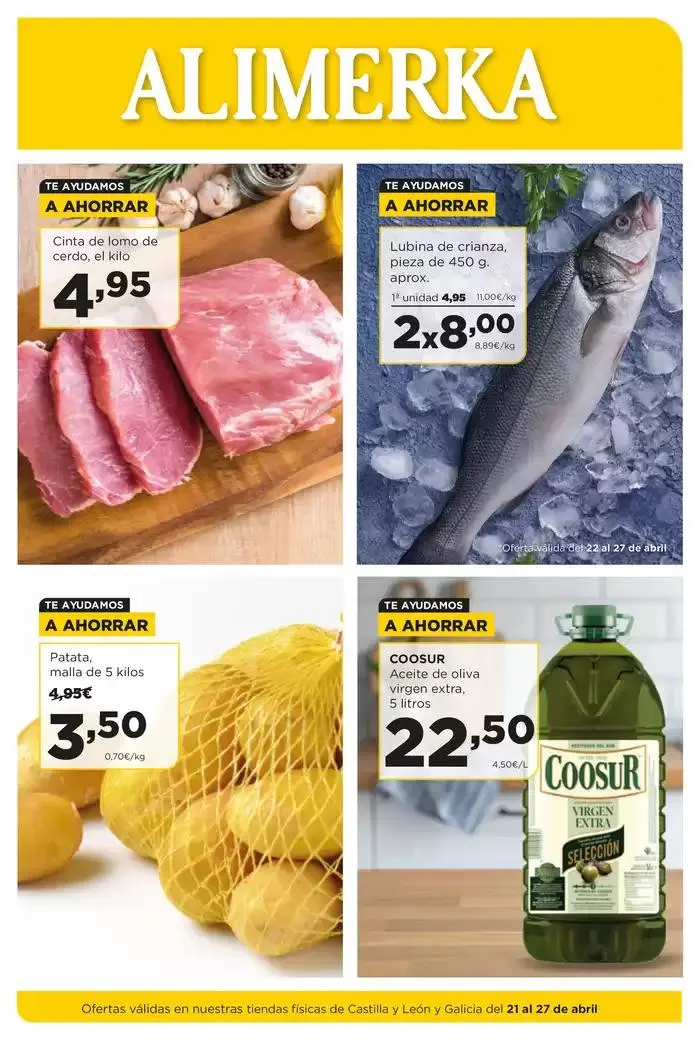 Catálogo de Catálogo Alimerka Castilla y León y Galicia 22 de abril al 27 de abril 2025 - Página 1