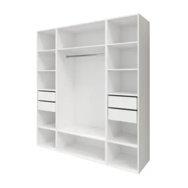 Armario completo Homny 3 columnas y barra blanco 2 m