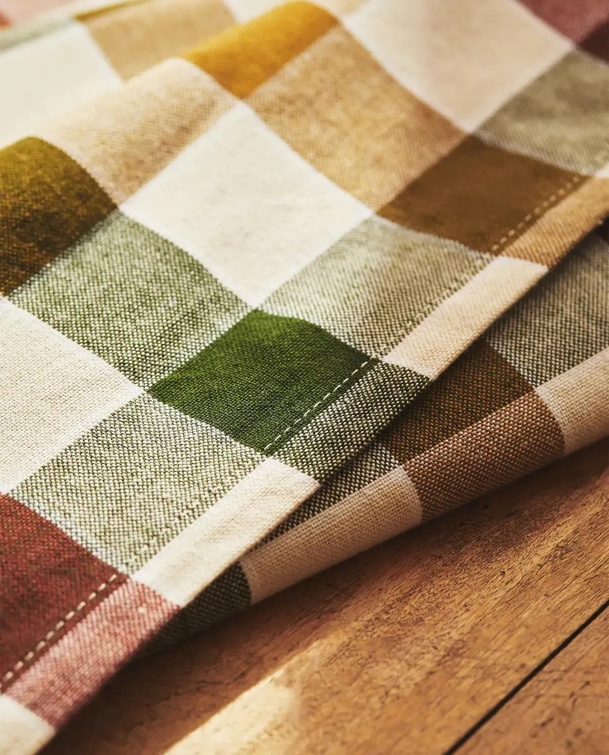 MANTEL HILO TINTADO CUADROS